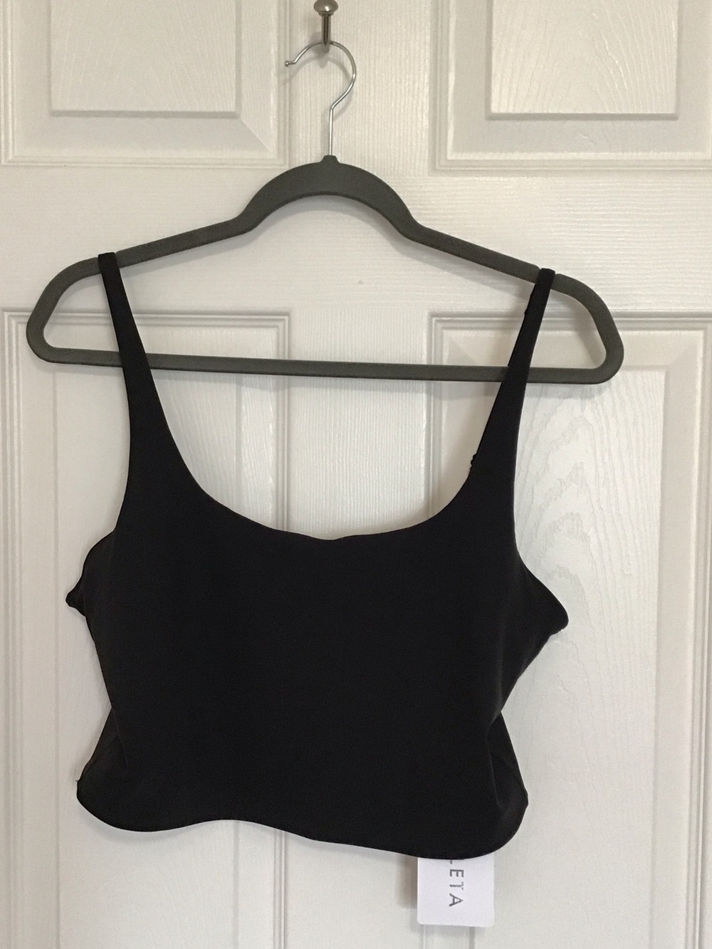 Athleta Black Cropped Camisole Tank Size M NWT